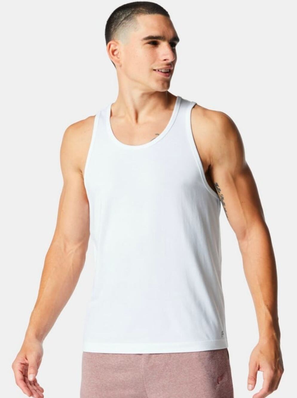 Fabletics The 24-7 White Mens Tank